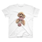 Momojiの犬画のプードル6 スタンダードTシャツ