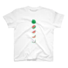 ☀️ひなたぼっくすの🍉スイカの満ち欠け(縦) スタンダードTシャツ