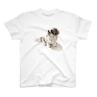 Momojiの犬画のシーズー56 スタンダードTシャツ