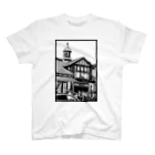 気ままに創作　よろず堂のありがとう原宿駅（切り絵風・枠付） スタンダードTシャツ