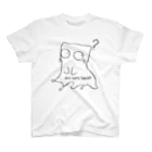 B6_6bitのLiquid Cat(黒) Regular Fit T-Shirt