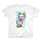 ダイナマイト87ねこ大商会のチューリップの中に酢昆布を入れるちょうちょねこです Regular Fit T-Shirt