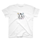 itaxmenworksの我が家の動物 ペンギンズ Regular Fit T-Shirt