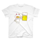 riteru1006の猫のたま子とうまいビール スタンダードTシャツ