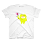 riteru1006の黄猫と一輪の花 スタンダードTシャツ
