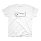 空飛ぶねこちゃん研究所のパノラマねこ スタンダードTシャツ