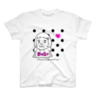 キャロライン企画の憎めないブス（モノクロピンク） 티셔츠