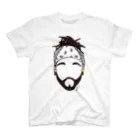 Walter Q JacksonのFace T-shirt (black logo) スタンダードTシャツ