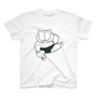 にゃっく -NecoKnickKnack-の相撲ねこキャット白 Regular Fit T-Shirt