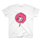 ちゃんななのショップのわたあめにゃんこ　白猫ver(桜色) Regular Fit T-Shirt