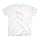 おばけ商店のむーむーおばけ＜しょんぼりねこまた・文字入り＞ Regular Fit T-Shirt