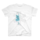 ＊ひーちゃん＊/メリ子の歌うたいの女の子（黒線画ver） Regular Fit T-Shirt