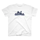 aloha_pineapple_hawaiiのaloha（star）018 navy Regular Fit T-Shirt