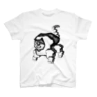 Shokupan Shopの歩く猫「食パンNEKO」（白黒ver.） Regular Fit T-Shirt