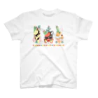 ねことりむし★CAT BIRD INSECTの果物動物「洋梨馬」「林檎猫」「蜜柑兎」と芋虫 Regular Fit T-Shirt