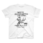 Too fool campers Shop!の#1分間割り箸フェザーチャレンジ (黒文字) スタンダードTシャツ