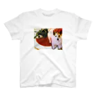 machida_machikoの犬とほうれん草カレー スタンダードTシャツ