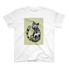 もよういぬ（グッズ販売）の１８　ねこ（反転色） Regular Fit T-Shirt