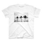 808styleのThree Palm HAWAII 【WHITE＆BLACK】 スタンダードTシャツ