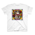 まつり猫ショップのステンドグラス風招き猫 スタンダードTシャツ