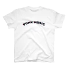 SANKAKU DESIGN STOREの赤青/青赤 やわらか FUNK MUSIC。 黒 スタンダードTシャツ