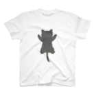 かわいいもののおみせ　いそぎんちゃくのしがみつく黒猫 スタンダードTシャツ