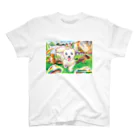 木彫工房もくもっこりの子犬と愉快な動物たち スタンダードTシャツ