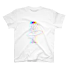 COLOR of the MANのTriple OYAJI -white- Regular Fit T-Shirt