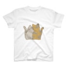 かわいいもののおみせ　いそぎんちゃくの表裏印刷　仲良し猫　鯖トラ&サビ Regular Fit T-Shirt