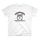 efrinmanの犬と共に（ハスキー/茶） スタンダードTシャツ