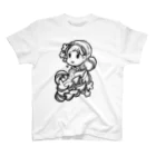 たぬきのおふとんの髪の毛の長い女の子 スタンダードTシャツ