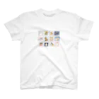 SCHINAKO'Sの切手風うさぎさん Regular Fit T-Shirt