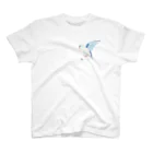 mametosoraの飛ぶマメルリハ（ホワイト♀） スタンダードTシャツ