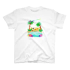 Yokokkoの店の猫の休日🍹（ハイビスカスver.） スタンダードTシャツ