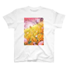 ゆたかテル / ミズナベの桜花散る黄金の奈の花畑 スタンダードTシャツ