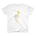 オカメインコ定点観測の尾羽のお手入れオカメインコ スタンダードTシャツ