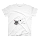 MOFUYAのねこのくろレター スタンダードTシャツ