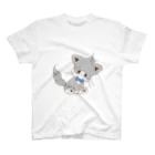 Noruneko-YaのねこねこTシャツ　(青リボン) Regular Fit T-Shirt