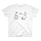 WAMI ARTの庭球蛙(前面文字あり) スタンダードTシャツ