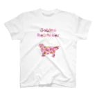 onehappinessのゴールデンレトリバーとデイジー スタンダードTシャツ