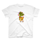 ほっこり絵描きあきこのちーちゃんシリーズ☆多肉植物 Regular Fit T-Shirt