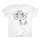 ななこさんのどうぶつぐっずのぱんぱかぱーんねこ(文字入り) スタンダードTシャツ