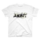 MIX-ISMのARMY-PLUM Regular Fit T-Shirt