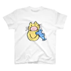 ななこさんのどうぶつぐっずのサメ食べねこ (カラー) スタンダードTシャツ