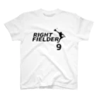 野球Tシャツ倶楽部（文字デザイン）のライトフィールダー（背番号9） スタンダードTシャツ