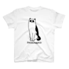 FAULHEITのパンダネコ（おすわり） スタンダードTシャツ