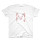 ハナミズキフォント_誕生・結婚・出産祝いのM_ハナミズキフォント Regular Fit T-Shirt