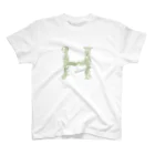 ハナミズキフォント_誕生・結婚・出産祝いのH_ハナミズキフォント Regular Fit T-Shirt