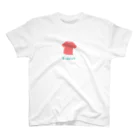 Tシャツ柄のTシャツ屋さんのTシャツ柄のTシャツ【ピンク】【線なし】【マリンブルーの文字】【T-shirt】 スタンダードTシャツ