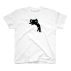 ノリミズミカ＊イラストレーターの汗かき黒猫 Regular Fit T-Shirt